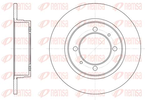 Гальмівний диск GALANT MITSUBISHI, LANCER MITSUBISHI, COLT MITSUBISHI, REMSA (639000) Гальмівний диск GALANT MITSUBISHI, LANCER MITSUBISHI, COLT MITSUBISHI, REMSA (639000)