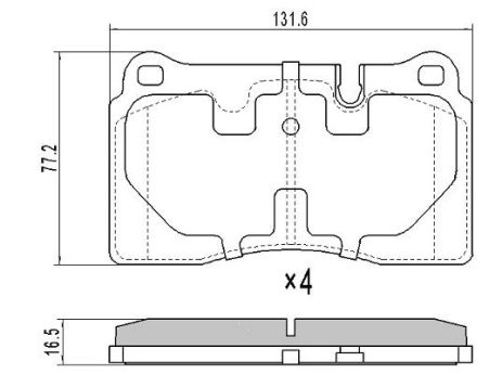 Комплект тормозных колодок SEAT LEON, AUDI TT, VW TOUAREG, FREMAX (FBP1675)