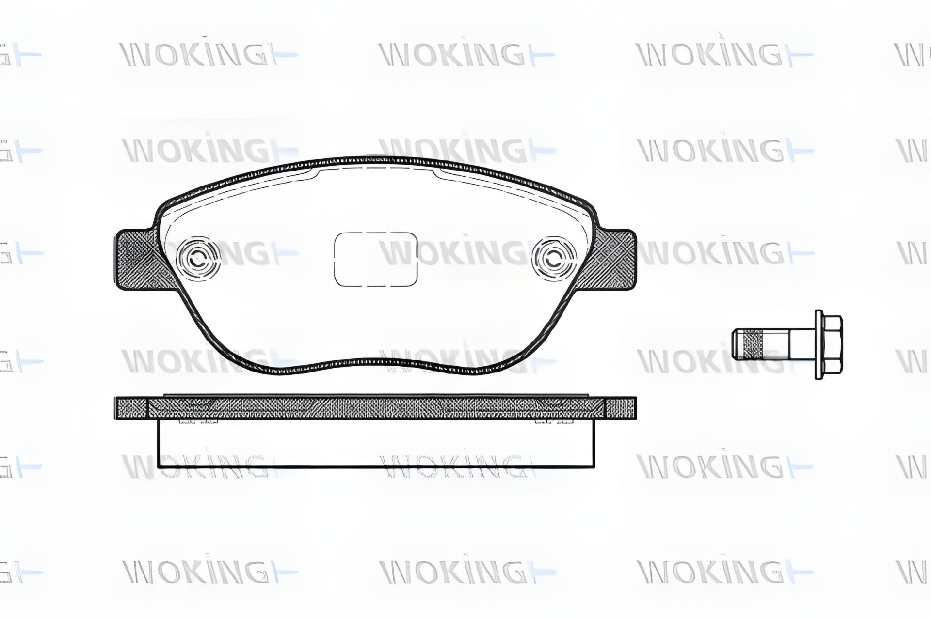 Комплект гальмівних колодок LANCIA DELTA, PEUGEOT 207, FIAT 500, WOKING (P959310) Комплект гальмівних колодок LANCIA DELTA, PEUGEOT 207, FIAT 500, WOKING (P959310)