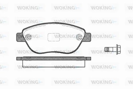 Комплект гальмівних колодок LANCIA DELTA, PEUGEOT 207, FIAT 500, WOKING (P959310) Комплект гальмівних колодок LANCIA DELTA, PEUGEOT 207, FIAT 500, WOKING (P959310)
