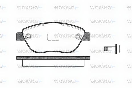 Комплект дисковых тормозных колодок для LANCIA DELTA, PEUGEOT 207, FIAT 500, WOKING (P959310)