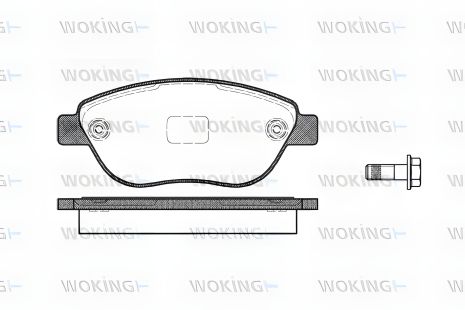 Комплект гальмівних колодок LANCIA DELTA, PEUGEOT 207, FIAT 500, WOKING (P959310) Комплект гальмівних колодок LANCIA DELTA, PEUGEOT 207, FIAT 500, WOKING (P959310)