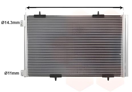 Конденсорный радиатор CITROËN C-ELYSEE, Van Wezel (09005290) Конденсорный радиатор CITROËN C-ELYSEE, Van Wezel (09005290)