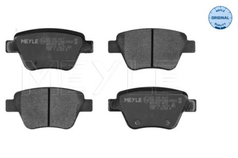 Комплект гальмівних колодок SKODA SUPERB, SEAT ALTEA, AUDI A1, MEYLE (0252456317)