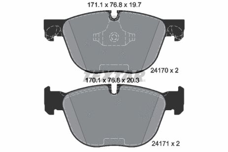 Комплект тормозных колодок BMW X6, BMW X5, BMW X4, TEXTAR (2417001)