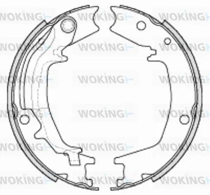 Комплект колодок гальма стоянки KIA CARNIVAL, HYUNDAI TUCSON, HYUNDAI SANTA, WOKING (Z423500)