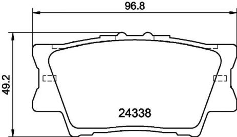 Комплект тормозных колодок DAIHATSU ALTIS, LEXUS ES, LANDWIND (JMC), NISSHINBO (NP1016)