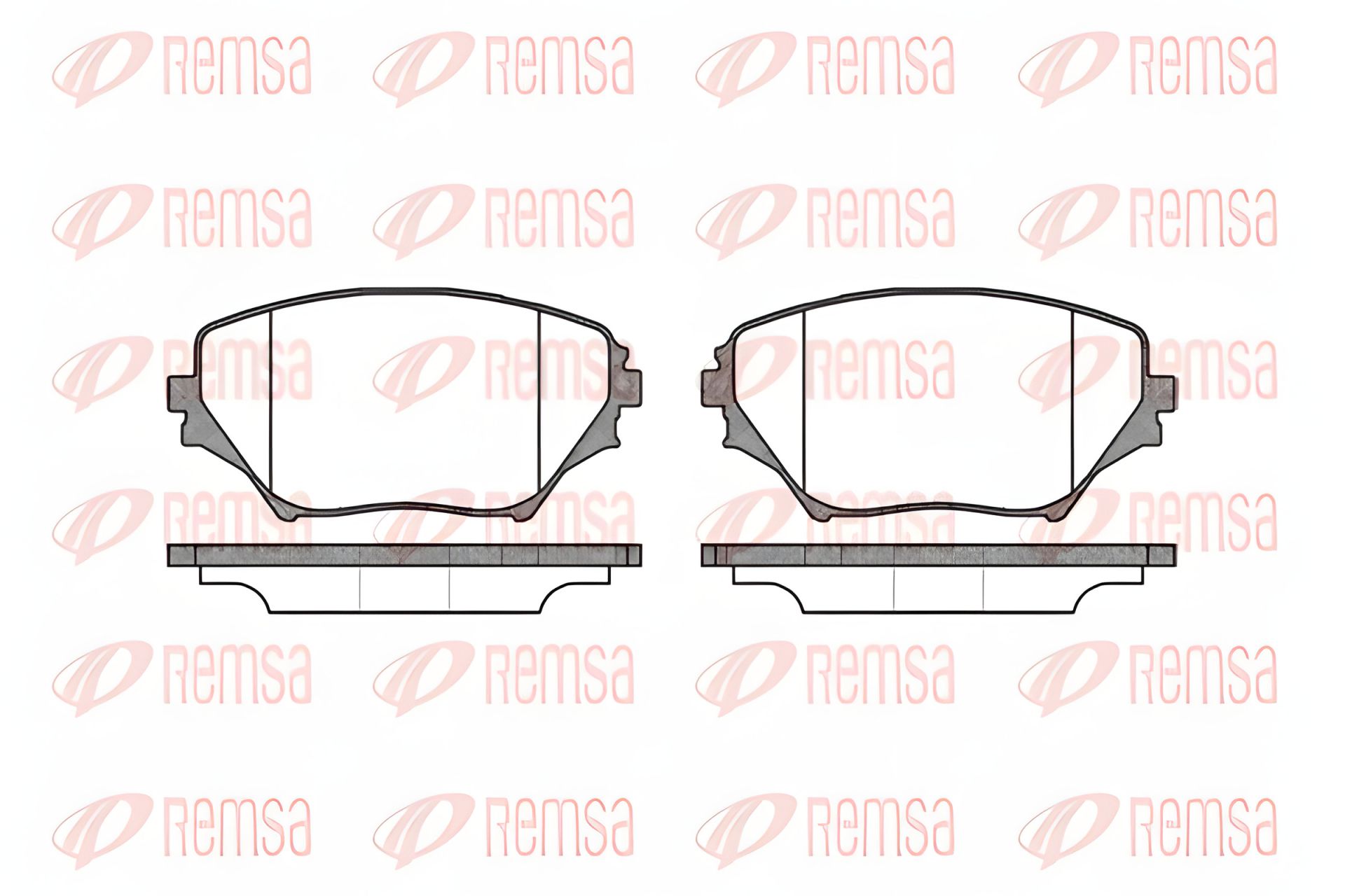 Комплект гальмівних колодок для TOYOTA RAV4, REMSA (081300) Комплект гальмівних колодок для TOYOTA RAV4, REMSA (081300)