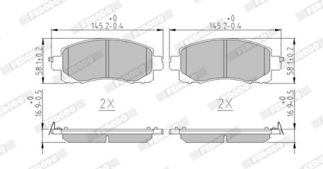 Комплект тормозных колодок SUBARU XV, SUBARU FORESTER, SUBARU IMPREZA, FERODO (FDB5299)