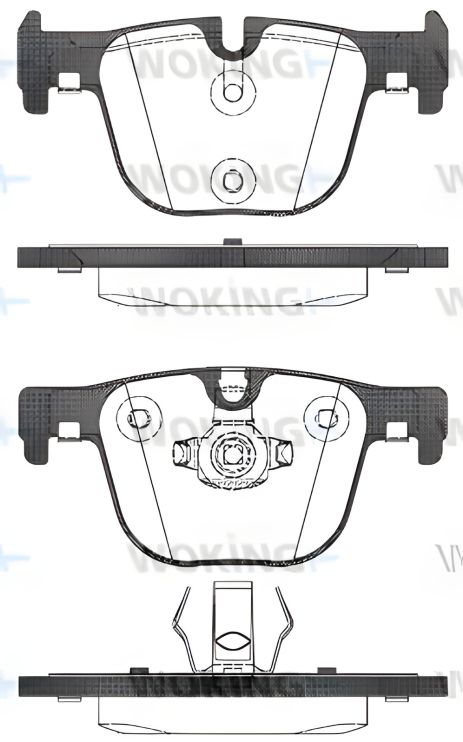 Гальмівні колодки комплект BMW 4, WOKING (P1593300)
