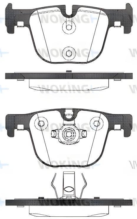 Гальмівні колодки комплект BMW 4, WOKING (P1593300) Гальмівні колодки комплект BMW 4, WOKING (P1593300)