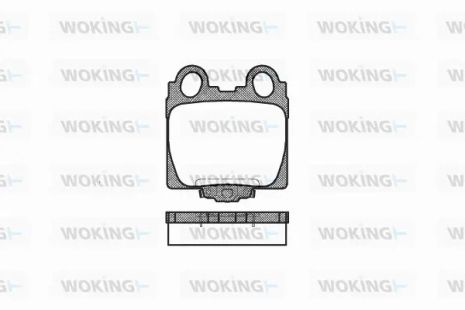 Комплект гальмівних колодок LEXUS IS, LEXUS SC, LEXUS GS, WOKING (P643304)