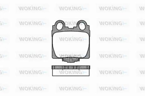Комплект гальмівних колодок LEXUS IS, LEXUS SC, LEXUS GS, WOKING (P643304)