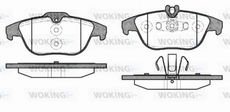 Комплект гальмівних колодок MB C-CLASS, MB E-CLASS, MB GLK-CLASS, WOKING (P1205320)