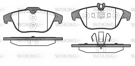 Гальмівні колодки для MB C-CLASS, MB E-CLASS, MB GLK-CLASS - WOKING (P1205320)