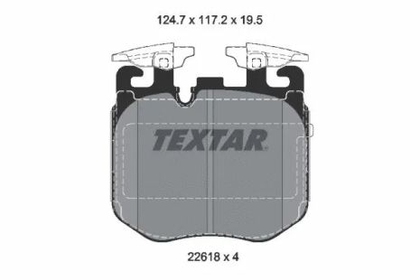 Комплект гальмівних колодок ROLLS-ROYCE GHOST, BMW X6, TEXTAR (2261801)