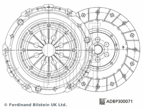 Комплект зчеплення FORD TRANSIT, BLUE PRINT (ADBP300071)