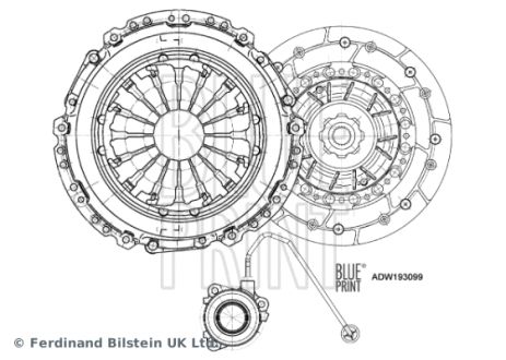 Комплект сцепления OPEL ASTRA, OPEL CORSA, BLUE PRINT (ADW193099)