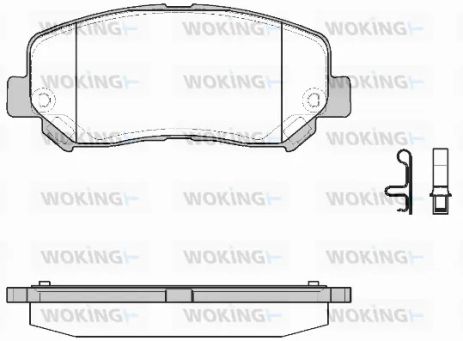 Комплект тормозных колодок JEEP CHEROKEE, WOKING (P1413322)