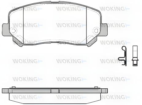 Комплект тормозных колодок JEEP CHEROKEE, WOKING (P1413322) Комплект тормозных колодок JEEP CHEROKEE, WOKING (P1413322)