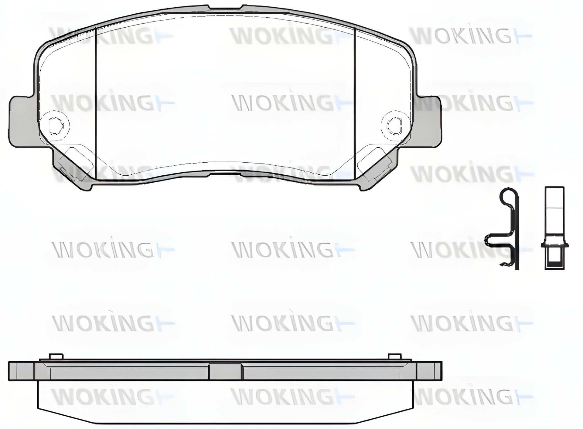 Комплект гальмівних колодок JEEP CHEROKEE, WOKING (P1413322) Комплект гальмівних колодок JEEP CHEROKEE, WOKING (P1413322)