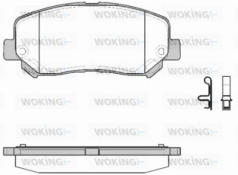 Комплект гальмівних колодок JEEP CHEROKEE, WOKING (P1413322)