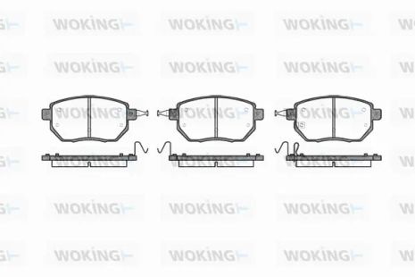 Комплект тормозных колодок INFINITI FX, NISSAN MURANO, WOKING (P885302)