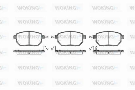 Комплект тормозных колодок INFINITI FX, NISSAN MURANO, WOKING (P885302)