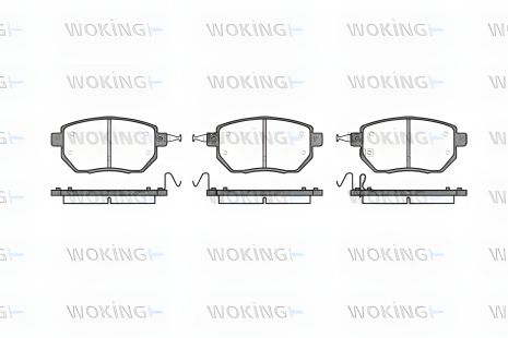 Гальмівних колодок комплект INFINITI FX, NISSAN MURANO, WOKING (P885302) Гальмівних колодок комплект INFINITI FX, NISSAN MURANO, WOKING (P885302)