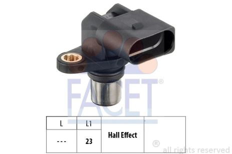 Датчик фаз, положения распредвала BENTLEY CONTINENTAL, PORSCHE CAYENNE, V-CLASS, FACET (90351)
