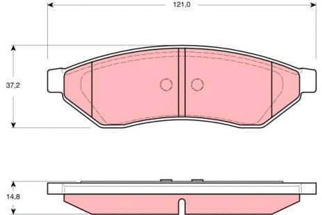 Комплект гальмівних колодок CHEVROLET EPICA, DAEWOO TOSCA, DAEWOO MAGNUS, TRW (GDB3346)