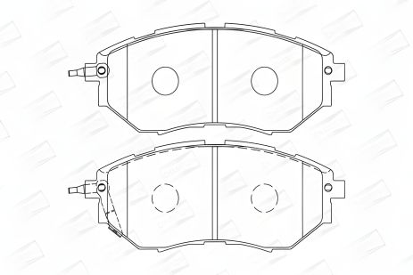 Комплект тормозных колодок SUBARU LEGACY, WRX, OUTBACK, CHAMPION (572638CH)