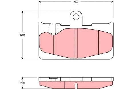 Комплект гальмівних колодок TOYOTA CELSIOR, LEXUS LS, TRW (GDB3323)