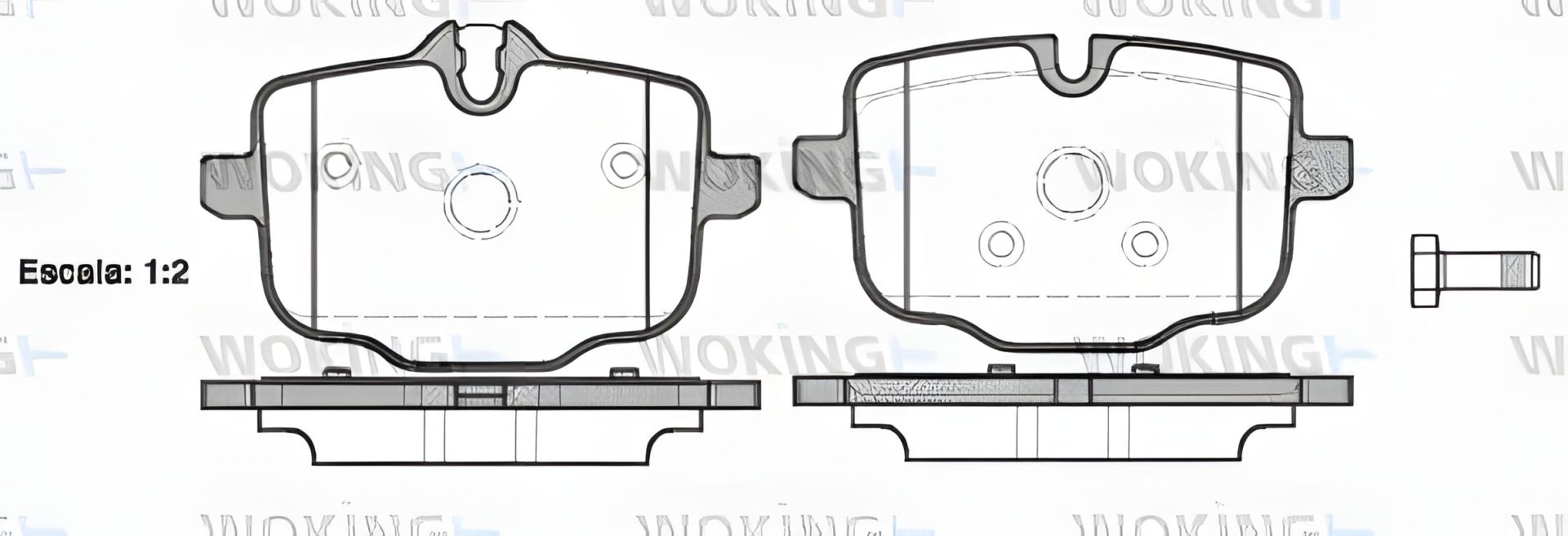 Комплект гальмівних колодок BMW 6, BMW 5, BMW 7, WOKING (P1533300) Комплект гальмівних колодок BMW 6, BMW 5, BMW 7, WOKING (P1533300)