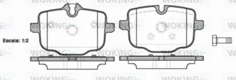 Комплект гальмівних колодок BMW 6, BMW 5, BMW 7, WOKING (P1533300)
