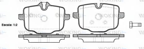 Комплект гальмівних колодок BMW 6, BMW 5, BMW 7, WOKING (P1533300) Комплект гальмівних колодок BMW 6, BMW 5, BMW 7, WOKING (P1533300)