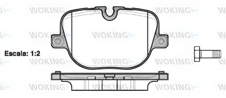 Гальмівних колодок комплект LAND ROVER, WOKING (P1508300)