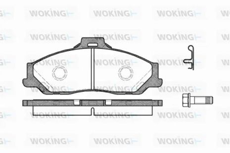 Комплект гальмівних колодок FORD RANGER, MAZDA BT-50, MAZDA B-SERIE, WOKING (P630301)