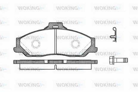 Комплект тормозных колодок FORD RANGER, MAZDA BT-50, MAZDA B-SERIE, WOKING (P630301)