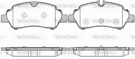 Комплект гальмівних колодок FORD TRANSIT, WOKING (P1705300)