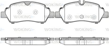 Комплект тормозных колодок FORD TRANSIT, WOKING (P1705300) полный