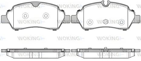 Комплект тормозных колодок FORD TRANSIT, WOKING (P1705300) полный