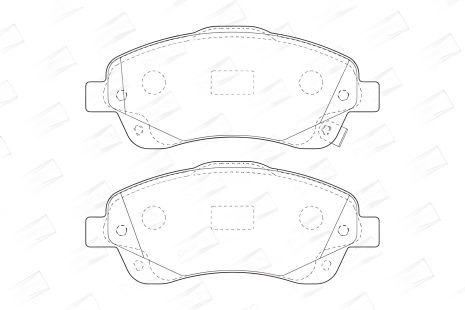 Комплект тормозных колодок для TOYOTA COROLLA и AVENSIS, CHAMPION (572485CH)