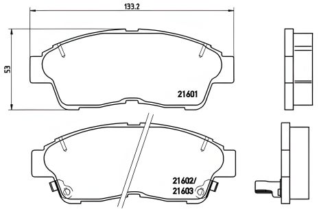 Комплект тормозных колодок TOYOTA CALDINA, TOYOTA CRESTA, TOYOTA CROWN, BREMBO (P83034) Комплект тормозных колодок TOYOTA CALDINA, TOYOTA CRESTA, TOYOTA CROWN, BREMBO (P83034)