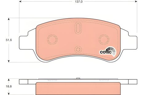 Комплект гальмівних колодок PEUGEOT PARTNER, CITROËN BERLINGO, CITROËN C4, TRW (GDB1563) Комплект гальмівних колодок PEUGEOT PARTNER, CITROËN BERLINGO, CITROËN C4, TRW (GDB1563)