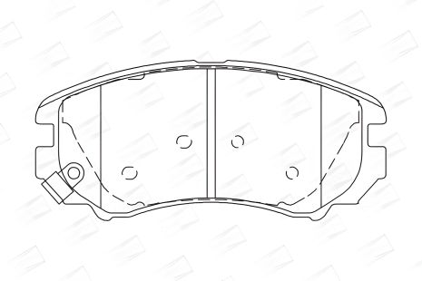 Комплект тормозных колодок CHAMPION 572514CH для KIA OPTIMA, HYUNDAI TUCSON, HYUNDAI TIBURON