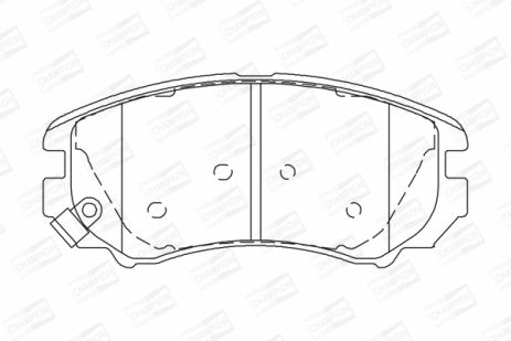 Комплект тормозных колодок KIA OPTIMA, HYUNDAI TUCSON, HYUNDAI TIBURON, CHAMPION (572514CH)
