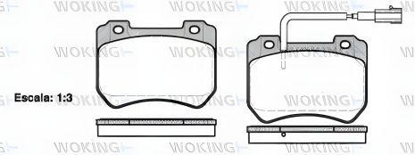 Комплект тормозных колодок ALFA ROMEO, WOKING (P1544301)