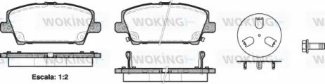 Комплект гальмівних колодок HONDA CIVIC, WOKING (P1305302)
