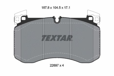 Комплект гальмівних колодок MB G-CLASS, MB GLE, MB GLS, TEXTAR (2269701)